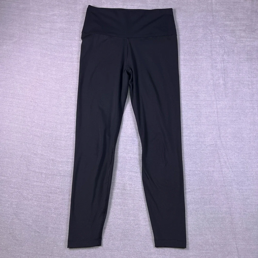Nike Dri-Fit One High Rise 7/8 Leggings Womens Large Black Polyester Spandex